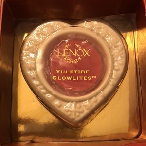 Lenox Yuletide Glowlites Heart Tea Light